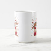 クリスマスのトナカイ二音コーヒーマグ コーヒーマグカップ (中央)