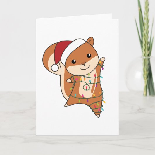 クリスマスのトナカイ冬の動物 カード (正面)