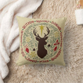 クリスマスのトナカイ名ルドルフ・バーラップの外観 クッション (ブランケット)