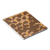 クリスマスのトナカイ模様 ノートパッド (アングル)