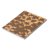 クリスマスのトナカイ模様 ノートパッド (回転)