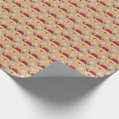 クリスマスのトナカイ模様 ラッピングペーパー (角)