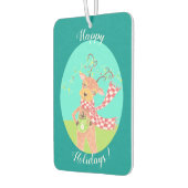 クリスマスのトナカイ車の芳香剤 カーエアーフレッシュナー (左)