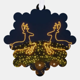 クリスマスのトナカイ オーナメントカード