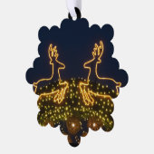 クリスマスのトナカイ オーナメントカード (左)