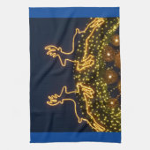 クリスマスのトナカイ キッチンタオル (縦)