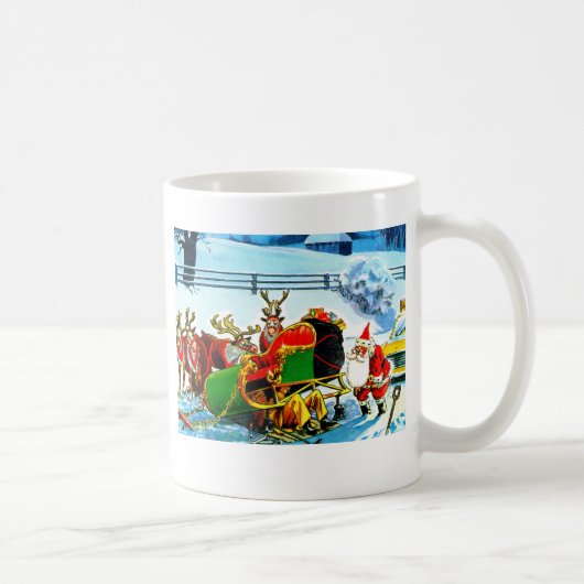 クリスマスのトナカイ コーヒーマグカップ (右)