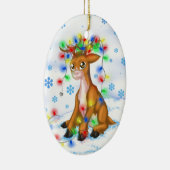 クリスマスのトナカイ セラミックオーナメント (右)