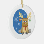 クリスマスのトナカイ セラミックオーナメント (右)