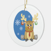 クリスマスのトナカイ セラミックオーナメント (左)