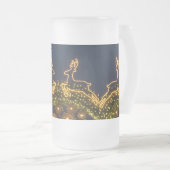 クリスマスのトナカイ フロストグラスビールジョッキ (正面右)