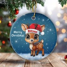 クリスマスのトナカイ ブリッツェンのかわいい動物キャラクター🦌 🎄