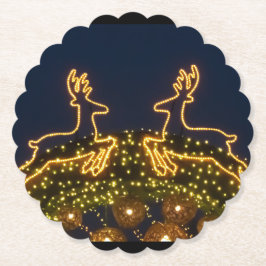 クリスマスのトナカイ ペーパーコースター