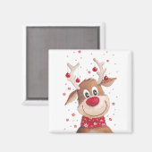 クリスマスのトナカイ マグネット (正面/裏面)