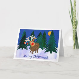 クリスマスのトナカイ、メリークリスマス! シーズンカード