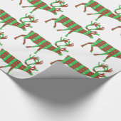 クリスマスのトナカイ ラッピングペーパー (角)