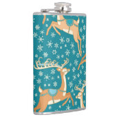 クリスマスのトナカイ:ヴィンテージのシームレスなパターン。 フラスク (右)