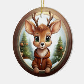 クリスマスのトナカイ 木製フレーム オーナメント 🎄🦌 (左)