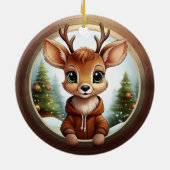 クリスマスのトナカイ 木製フレーム オーナメント 🎄🦌 (裏面)