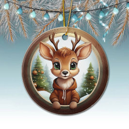 クリスマスのトナカイ 木製フレーム オーナメント 🎄🦌