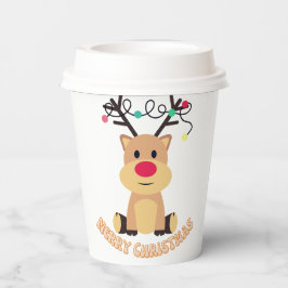 クリスマスのトナカイ 紙コップ
