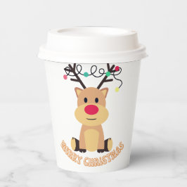 クリスマスのトナカイ 紙コップ