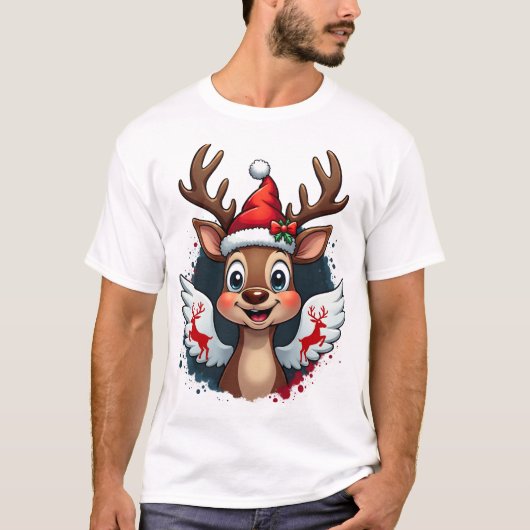 クリスマスのトナカイ（1） Tシャツ (正面)