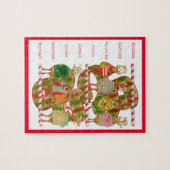 クリスマスのトナカイ 8x10 パズル (横)