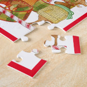 クリスマスのトナカイ 8x10 パズル (側面)