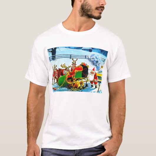 クリスマスのトナカイ Tシャツ (正面)