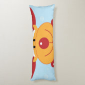 クリスマスのトナカイRudolph雪の結晶〔雄ジカの〕枝角 ボディピロー (裏面 (縦))