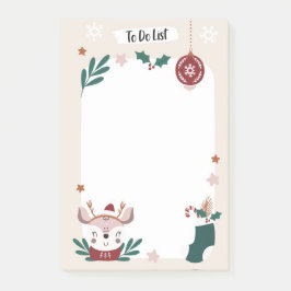 クリスマスのトナカイToDoリスト付箋 ポストイット