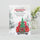 クリスマスのトラックが冬の誕生日に 招待状 (スタンド正面)