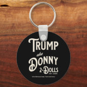 クリスマスのトランプ2つの人形Tシャツ キーホルダー (正面)