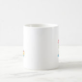 クリスマスのトラ猫と可愛い小さな天使 コーヒーマグカップ (中央)