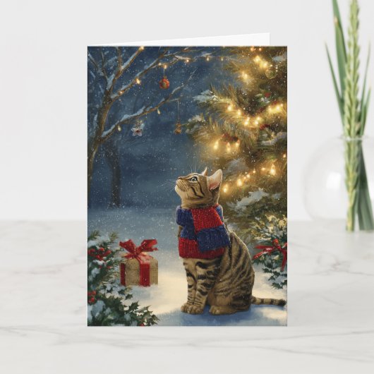 クリスマスのトラ猫 シーズンカード (正面)