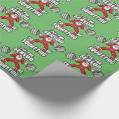 クリスマスのトレーニングのユーモア-サンタクロースの隠れ家 ラッピングペーパー (角)