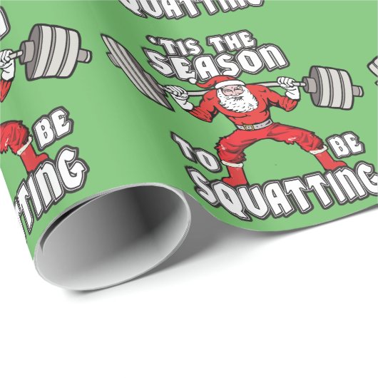 クリスマスのトレーニングのユーモア-サンタクロースの隠れ家 ラッピングペーパー (ロールコーナー)