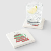 クリスマスのドアの卵Noggin ストーンコースター (横)