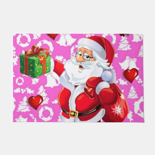 クリスマスのドアマット、サンタ ドアマット (正面)