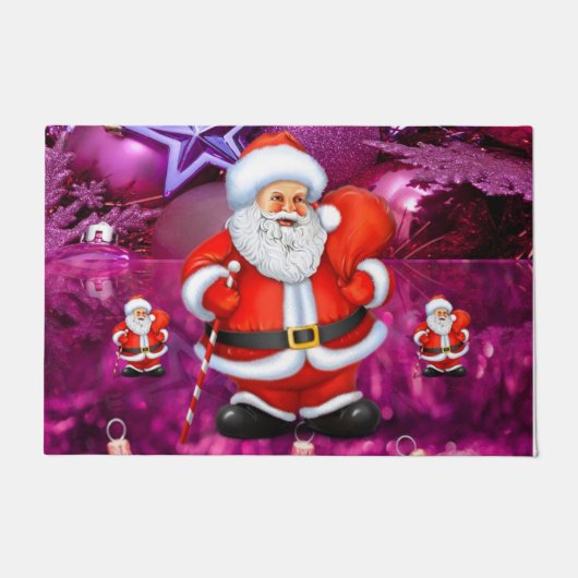クリスマスのドアマット、サンタ ドアマット (正面)