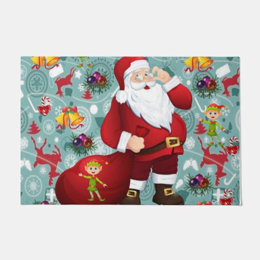 クリスマスのドアマット、サンタ ドアマット (正面)
