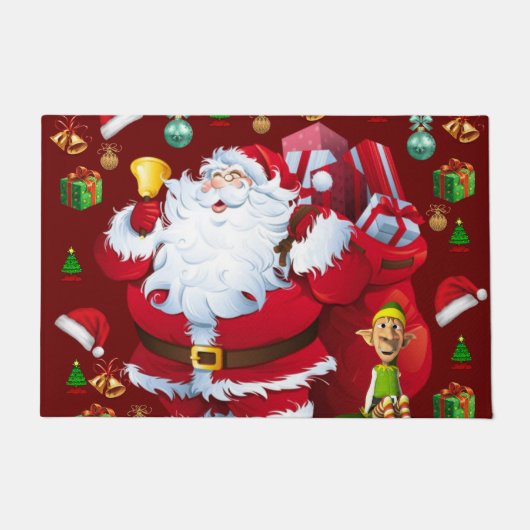 クリスマスのドアマット、サンタ ドアマット (正面)