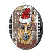 クリスマスのドイツ牧羊犬 ダーツボード (正面右)
