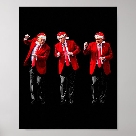 クリスマスのドナルド・トランプ大統領2024ダンス面白 ポスター (正面)