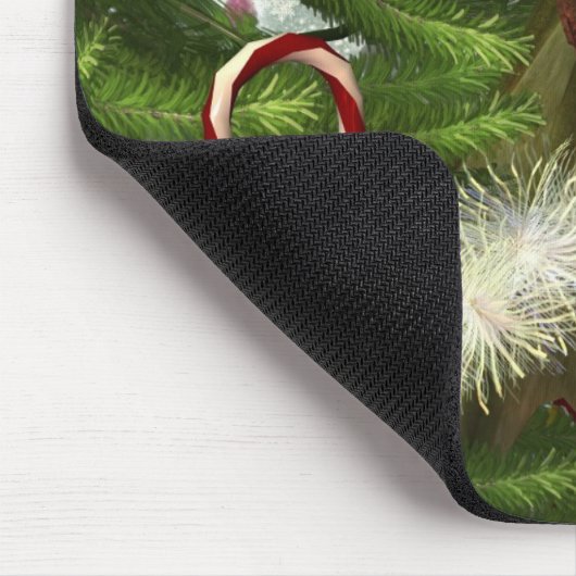 クリスマスのドラゴンおよび妖精 マウスパッド (コーナー)