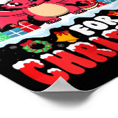 クリスマスのドラゴンが欲しい – Dragon Lover Santa ポスター (角)