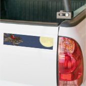 クリスマスのドラゴンのバンパーステッカー バンパーステッカー (トラック上)