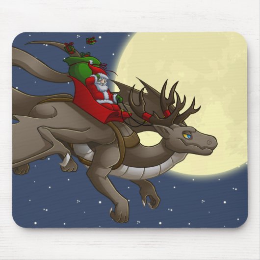 クリスマスのドラゴンのマウスパッド マウスパッド (正面)