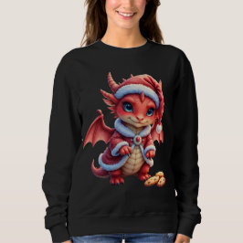 クリスマスのドラゴン、かわいすぎて捕まえられない、 スウェットシャツ